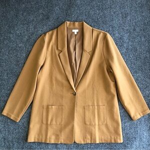 Garnet Hill size 18 knit relaxed single button front blazer